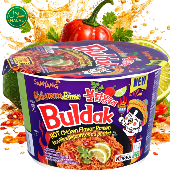 Buldak - Cup Habanero-Lime Hot Chicken Flavor Ramen Cup HALAL 110g